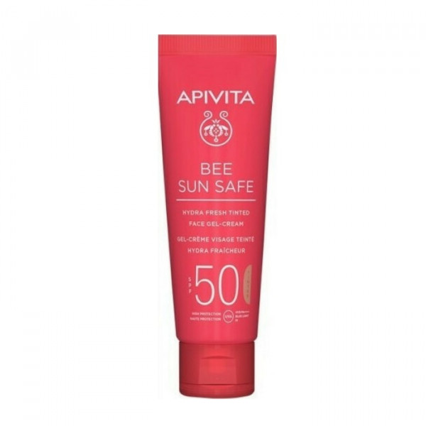 Apivita Bee Sun Hydra Fresh Crème Visage Teintée Non grasse Hydra Fraîcheur SPF50 50ml