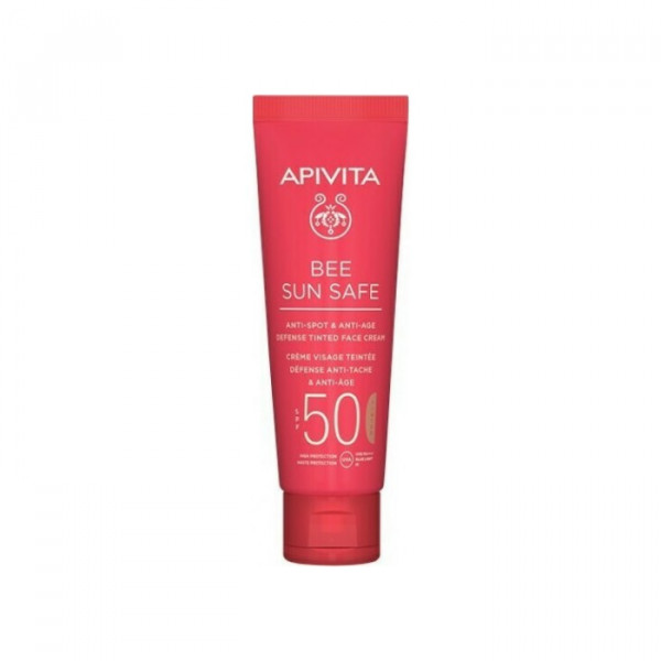 Apivita Bee Sun Anti-Spot Anti-Age Defense Tinted Face Cream SPF50 50ml