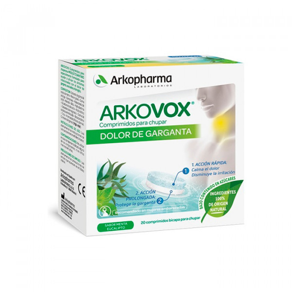 Arkopharma Arkovox Menthe Contre le Mal de Gorge 20 Comprimés