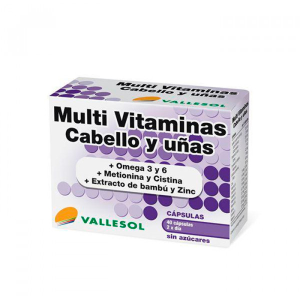 Vallesol Multi Vitamines Cheveux et Ongles 40 Capsules