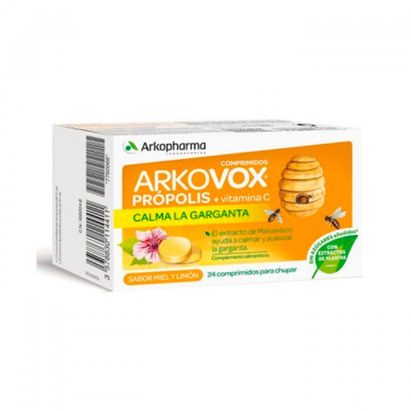 Arkopharma Arkovox Propolis Vitamine C 24 Comprimés Miel-Citron