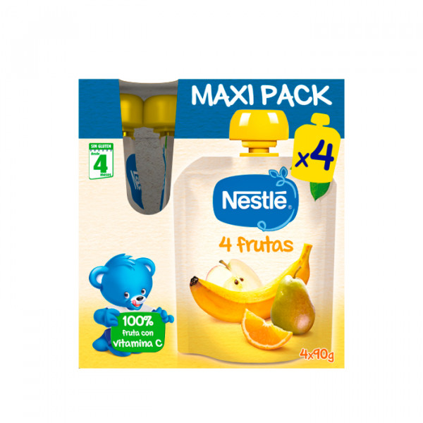 Nestle Sachet de 4 Fruits 4x90g Maxi Pack