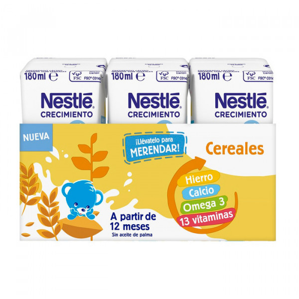 Nestlé Lait de Croissance 1 Céréales 3x180ml