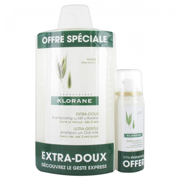 Klorane Shampooing Extra Doux Á L'avoine 400ml Shampooing Sec 50ml