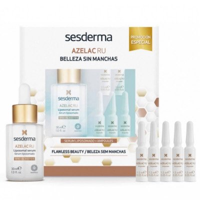 Sesderma Azelac Ru Liposome Serum 30ml Azelac Ru Ampoules 5x1.5ml Set 6 Pieces