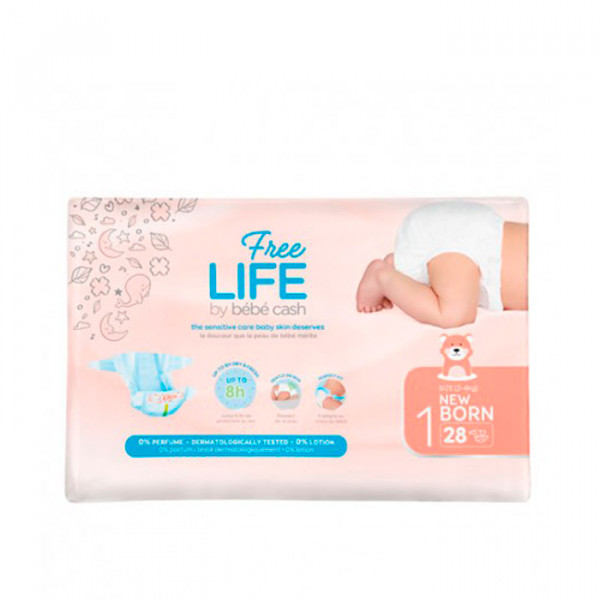 Freelife Bebé Cash Couche-Culotte New Born 1 2-4kg 28U