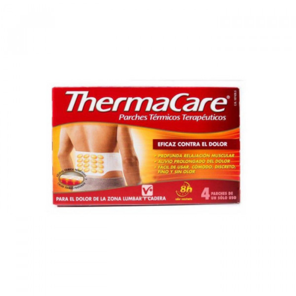 Thermacare Patch Auto Chauffant Bas Du Dos Et Hanches 4 Unités