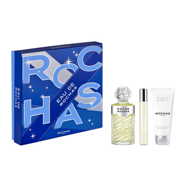 Coffret Eau De Rochas Eau De Toilette 100ml + Lait pour le corps 100ml + Eau De Toilette 10ml