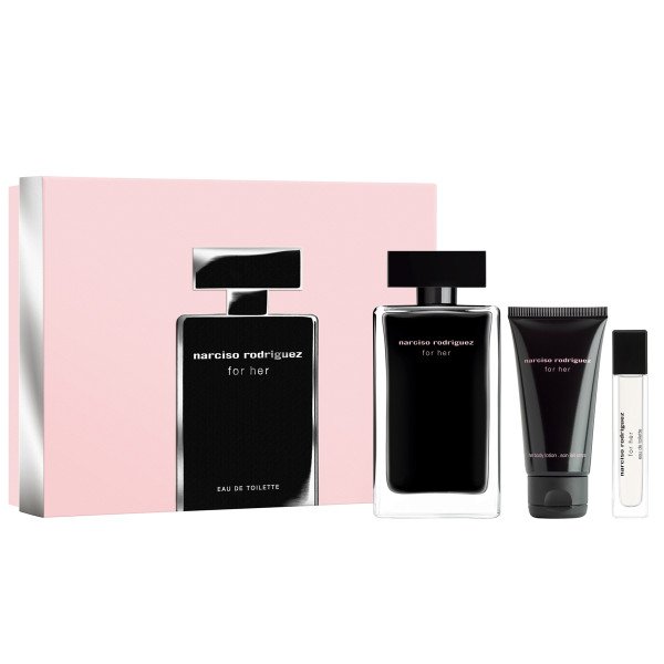 Coffret Narciso Rodriguez For Her: Eau de Toilette 100ml + Eau de Toilette 10ml + Lait corps 50ml