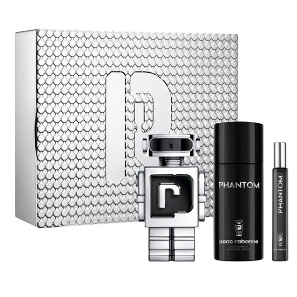 Coffret Paco Rabanne Phantom: Eau de Toilette 100ml + Eau de Toilette 10ml + Déodorant 150ml