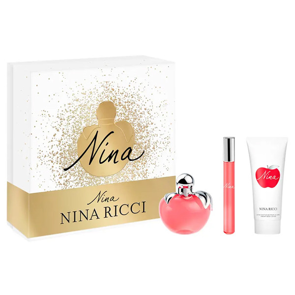 Coffret Nina Ricci Nina : Eau de Toilette 50ml + Lait corps 75ml + Eau de Toilette 10ml