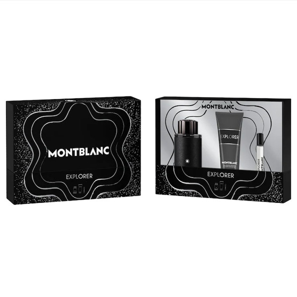 Coffret Montblanc Explorer : Eau De Parfum 100ml + Gel Douche 100ml +  Eau De Parfum 7,5ml