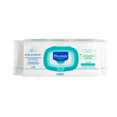 Mustela Lingettes Nettoyantes Relipidantes Stelatopia 50U