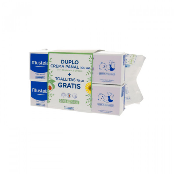 Mustela Duplo Balm Cream 100ml Wipes 70 Units