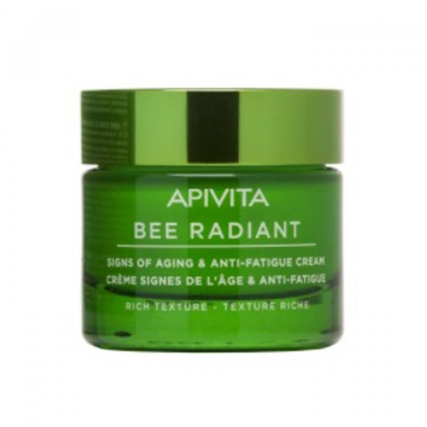Apivita Bee Radiant Crème Signes De L'Âge Anti-Fatigue Texture Riche 50ml