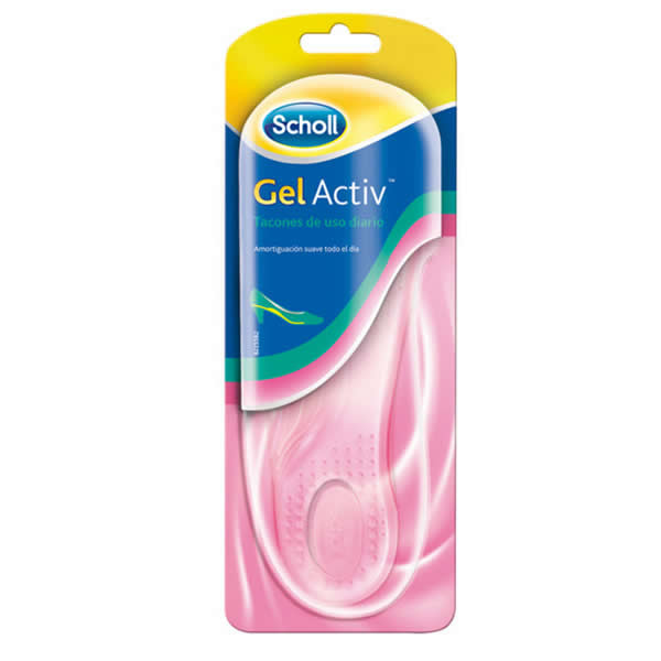 Scholl GelActive Semelles Talons Usage Quotidien Taille 35-40.5